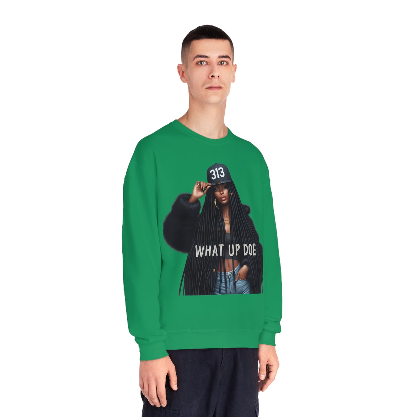313 What Up Doe Unisex NuBlend® Crewneck Sweatshirt