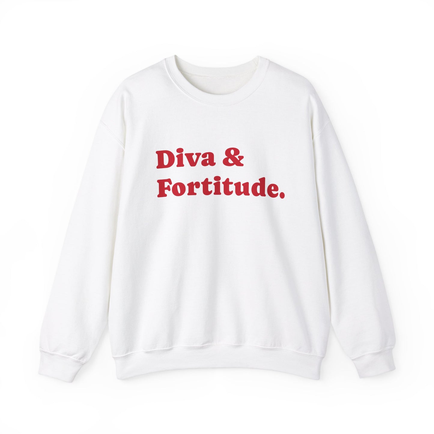Diva & Fortitude Red Unisex Heavy Blend™ Crewneck Sweatshirt