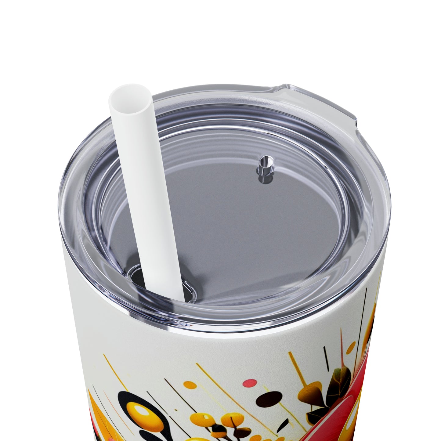 Spunky Skinny Tumbler with Straw, 20oz