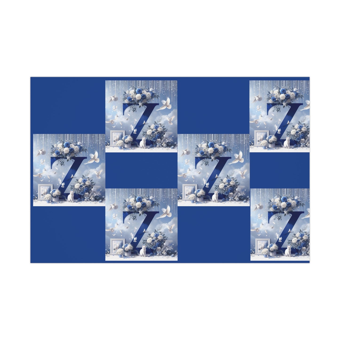 Blue Z Gift Wrap Papers