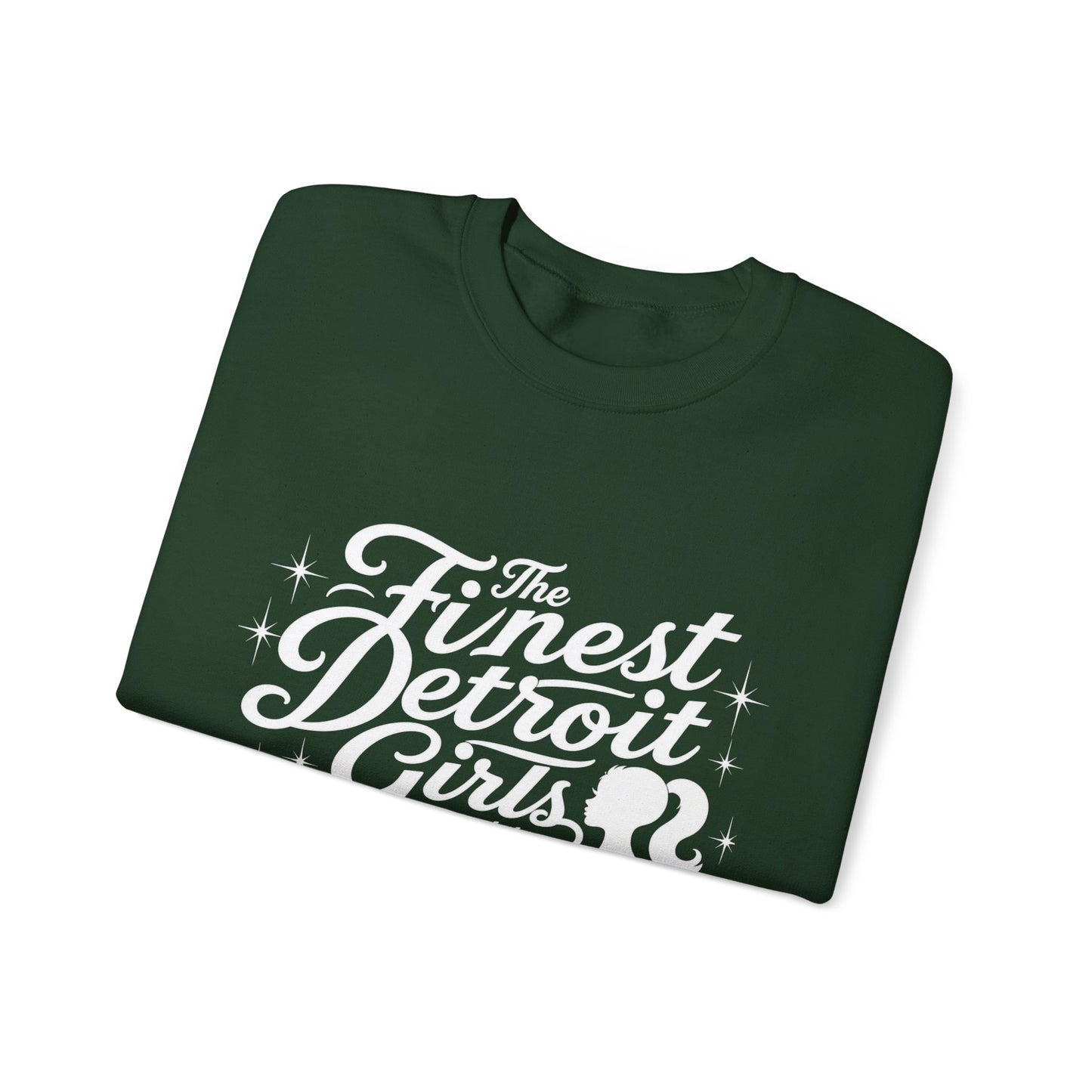 Crewneck Sweatshirt — “The Finest Detroit Girls Went to Cass Tech” Vintage Script