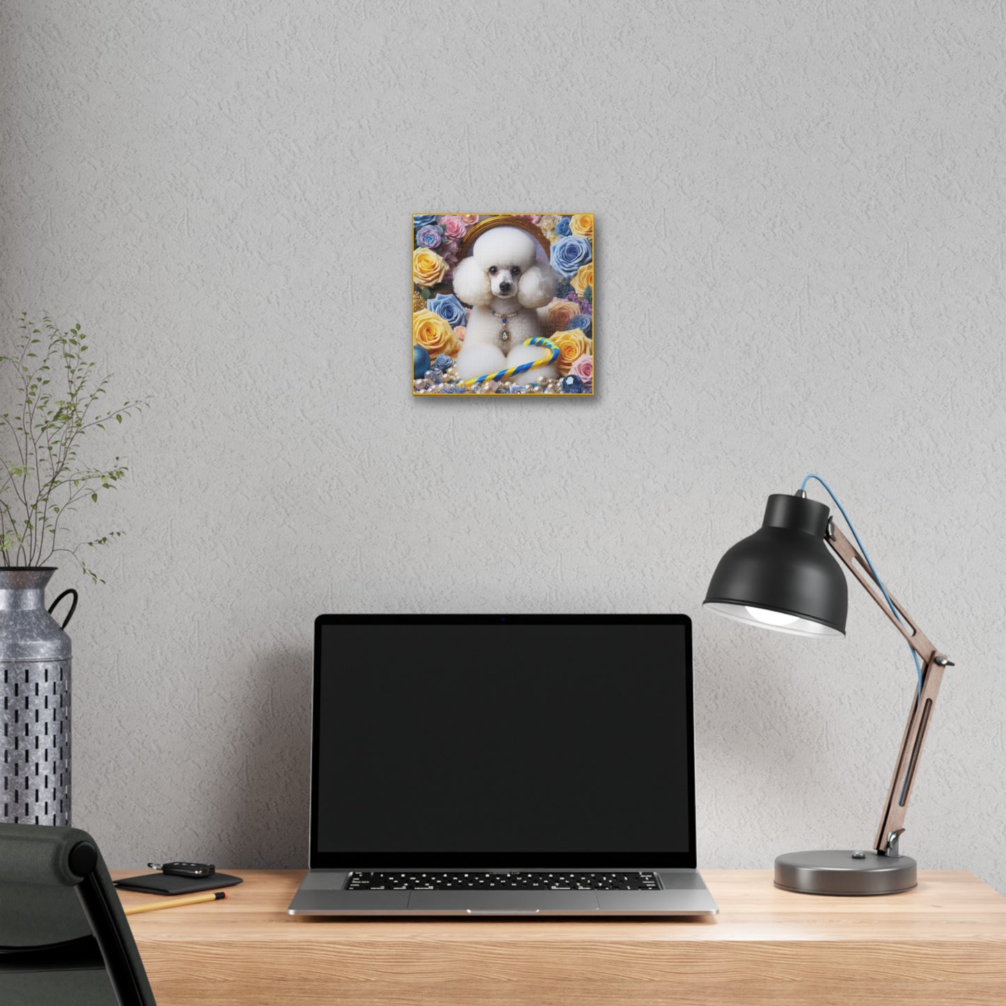 Pretty Poodle Polyester Canvas