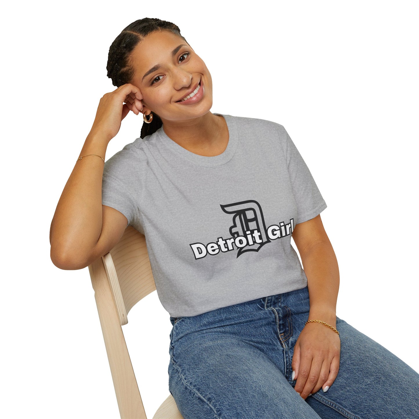 Detroit Girl Unisex Softstyle T-Shirt | Casual Fashion for Detroit Lovers, Gift for Birthdays, Holidays, and Celebrations