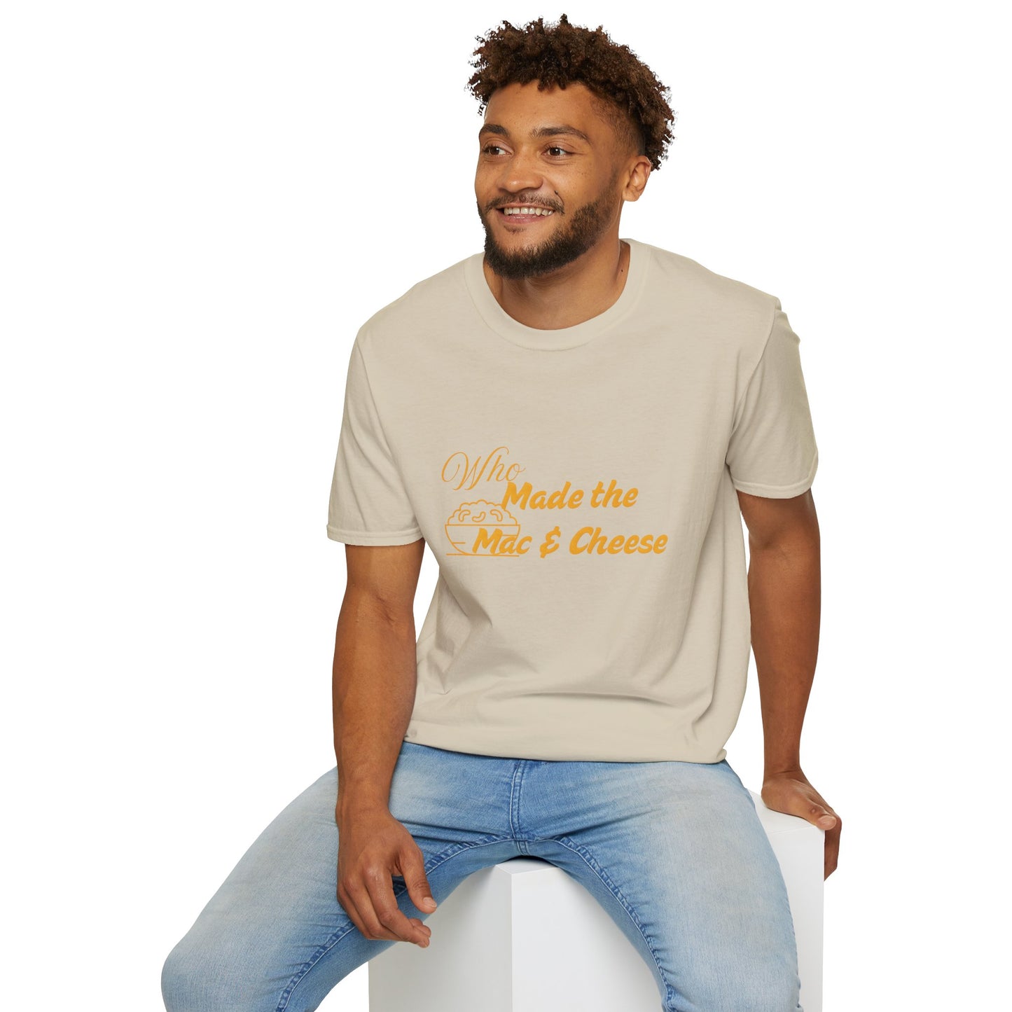 Who Made the Mac & Cheese Unisex Softstyle T-Shirt