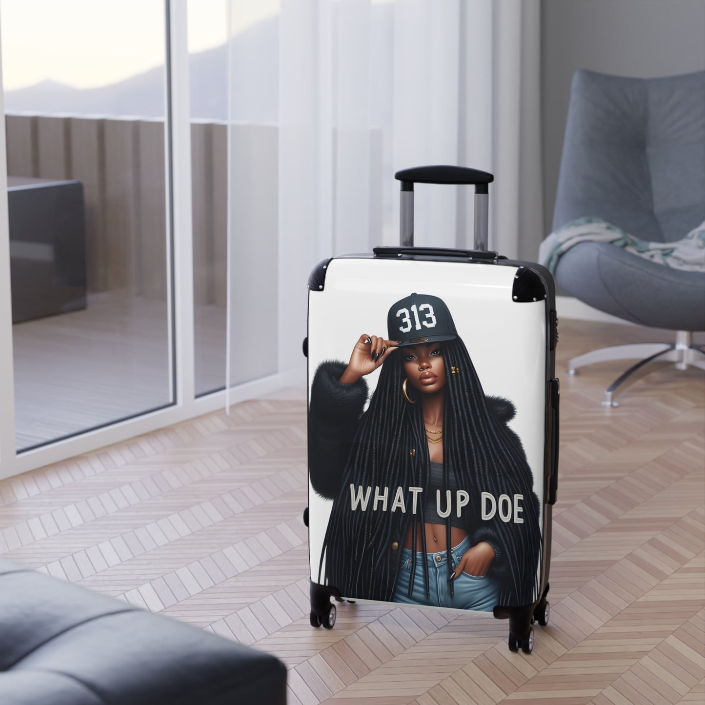 313 Detroit Girl Suitcase