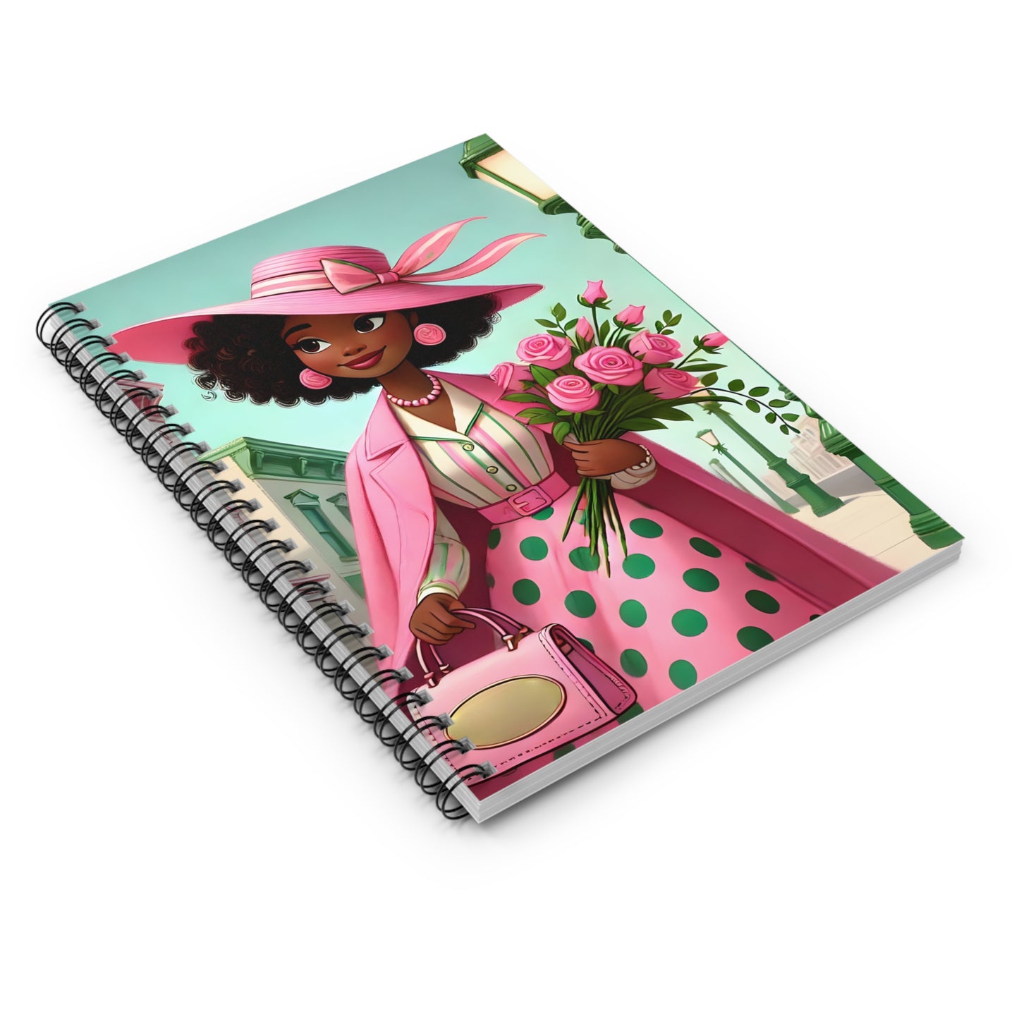 Pretty Lady Spiral Notebook-Ruled Line