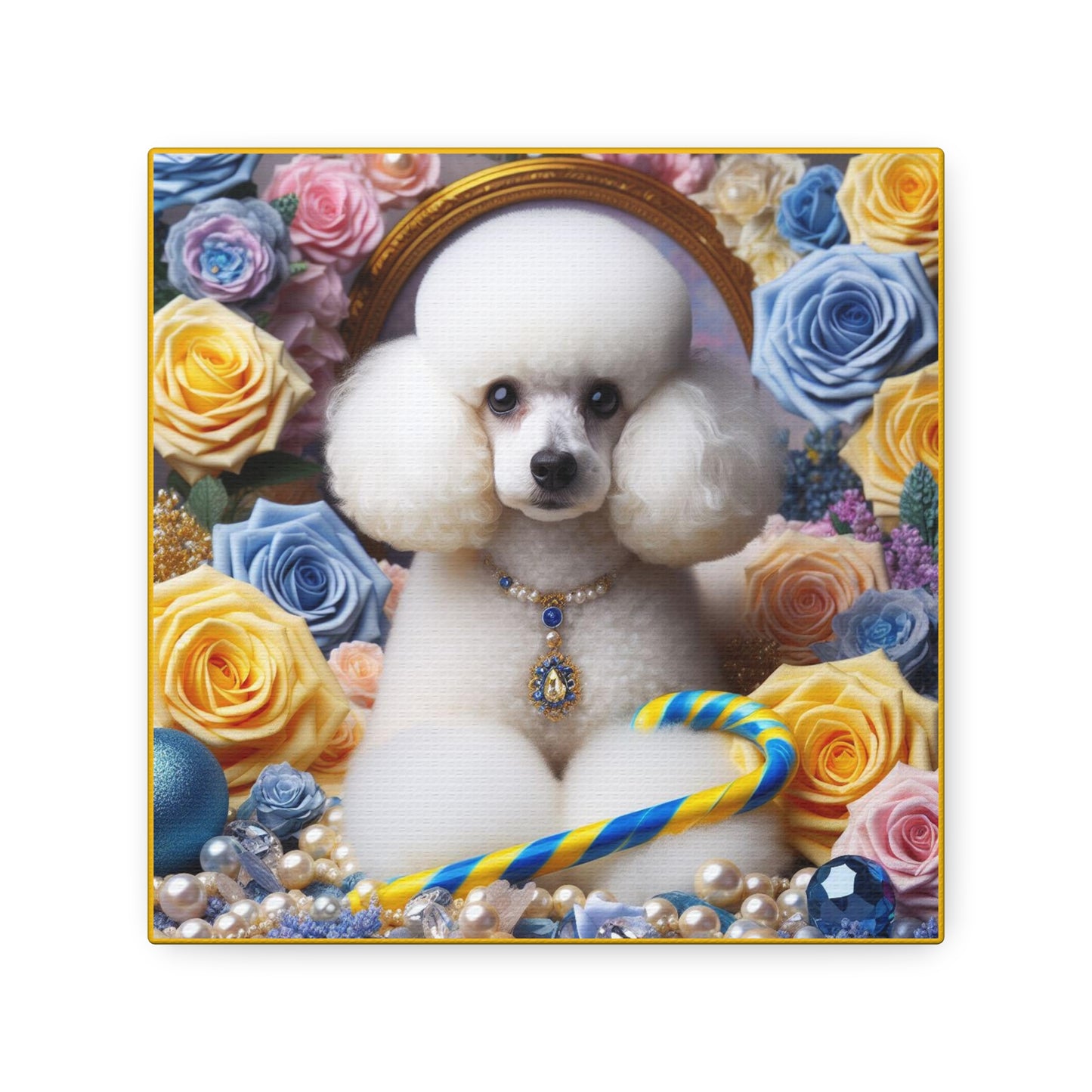 Pretty Poodle Polyester Canvas