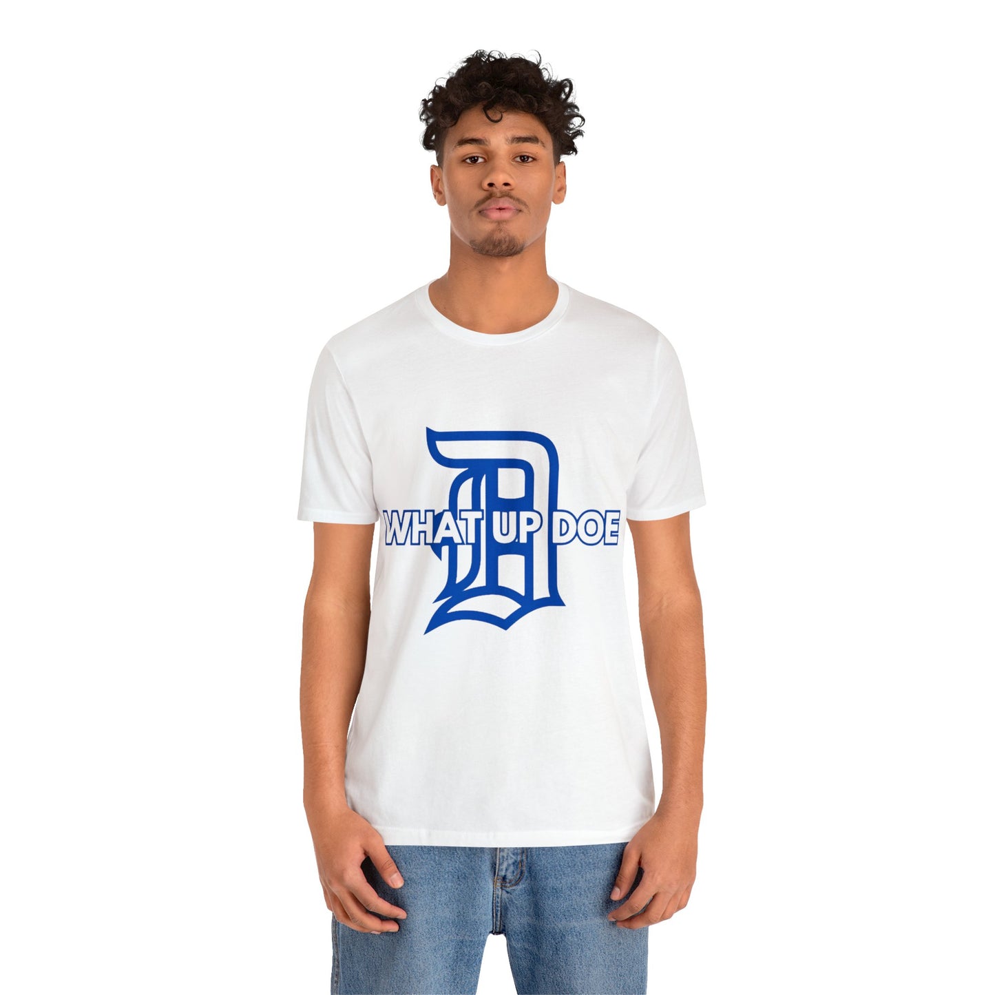 Royal Blue What Up Doe Unisex Jersey Short Sleeve Tee