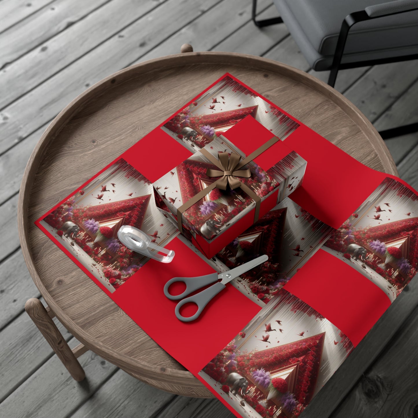 Red Pyramid Gift Wrap Papers