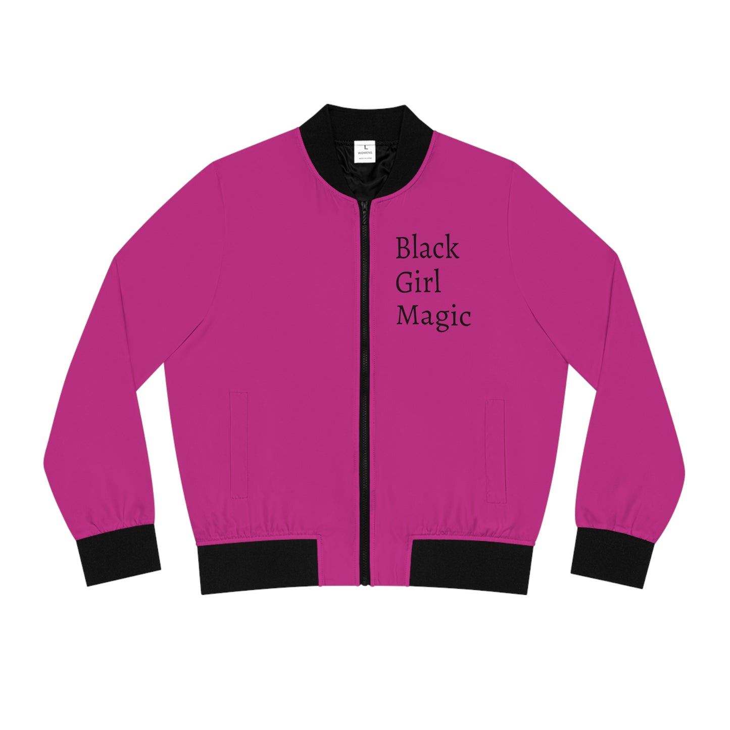 Pink BGM Women's Bomber Jacket (AOP)