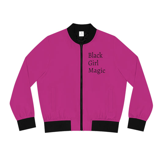 Pink BGM Women's Bomber Jacket (AOP)