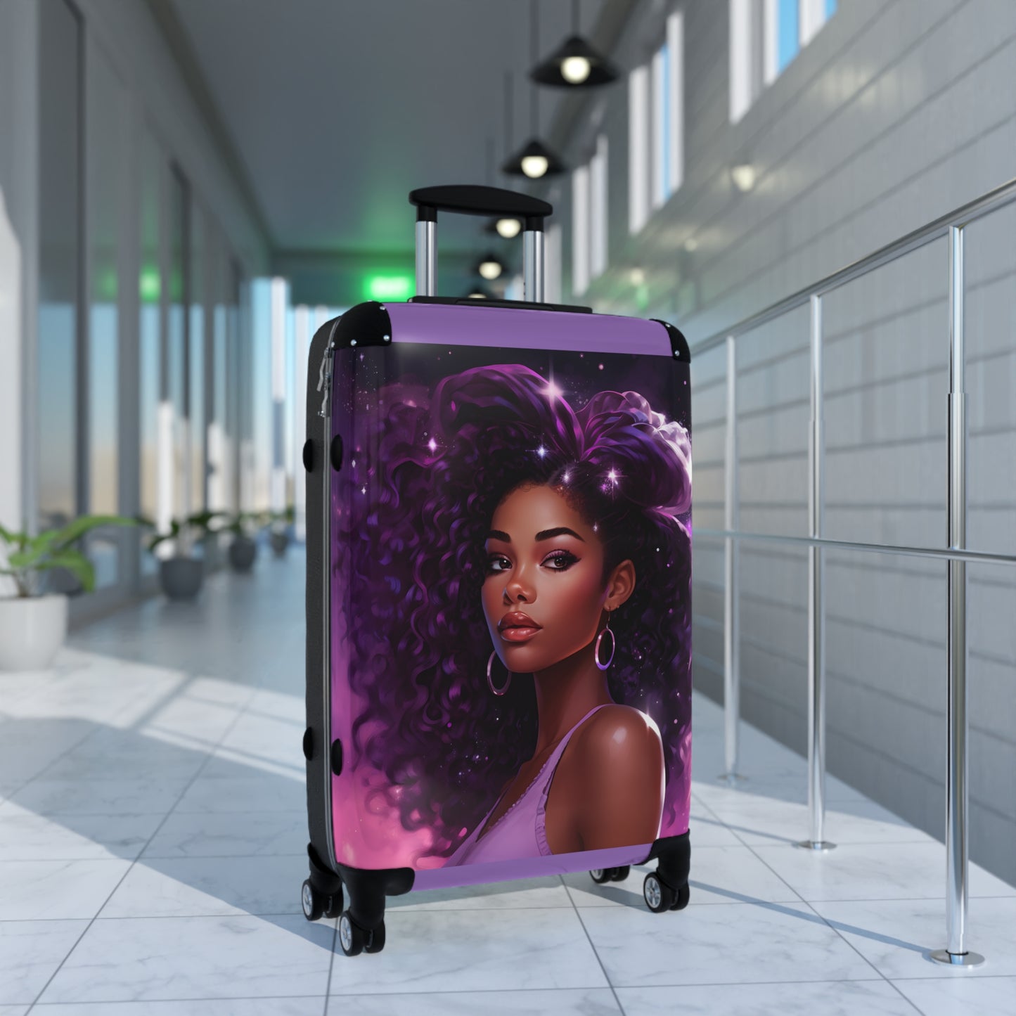 Lavendar Lady Medium Suitcase
