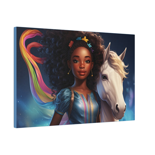 Rainbow Girl Matte Canvas, Stretched, 0.75"