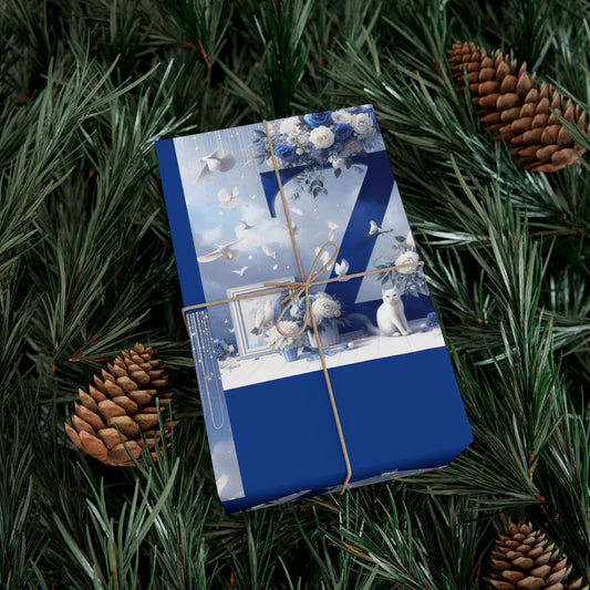 Blue Z Gift Wrap Papers