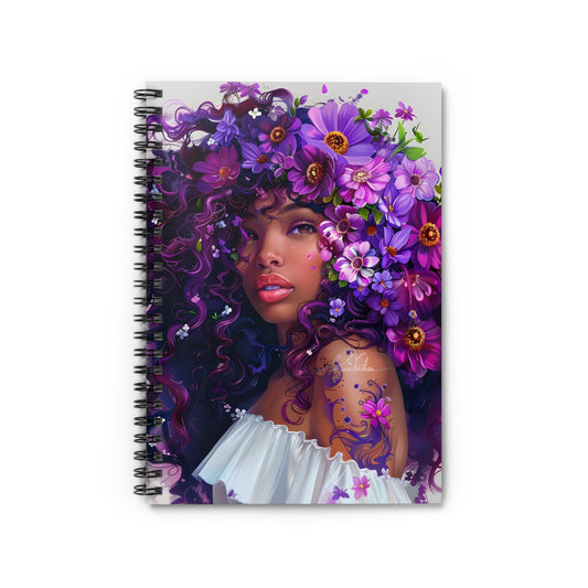 Purple Beauty Spiral Notebook - Ruled Line