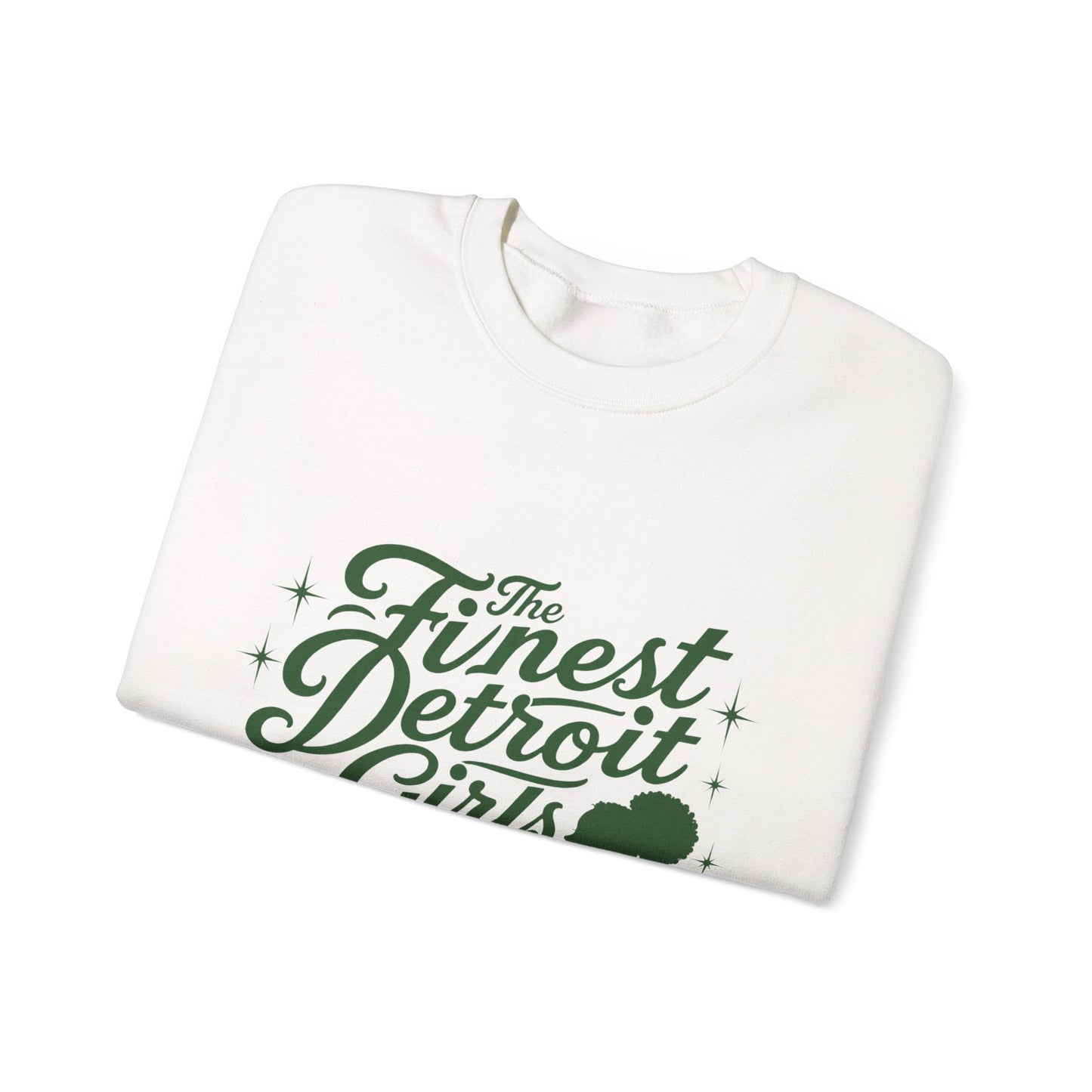 Cass Tech- Afro Silhouette- Detroit Girls are the Finest Crewneck Sweatshirt