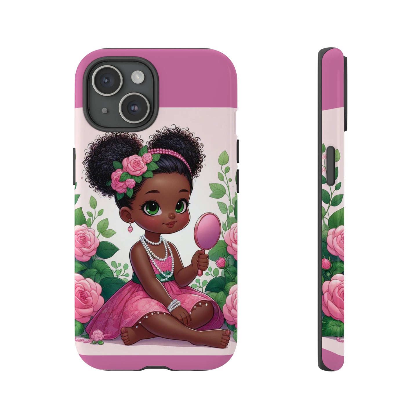 Pretty Mirror Girl Tough Cases - iPhone 15