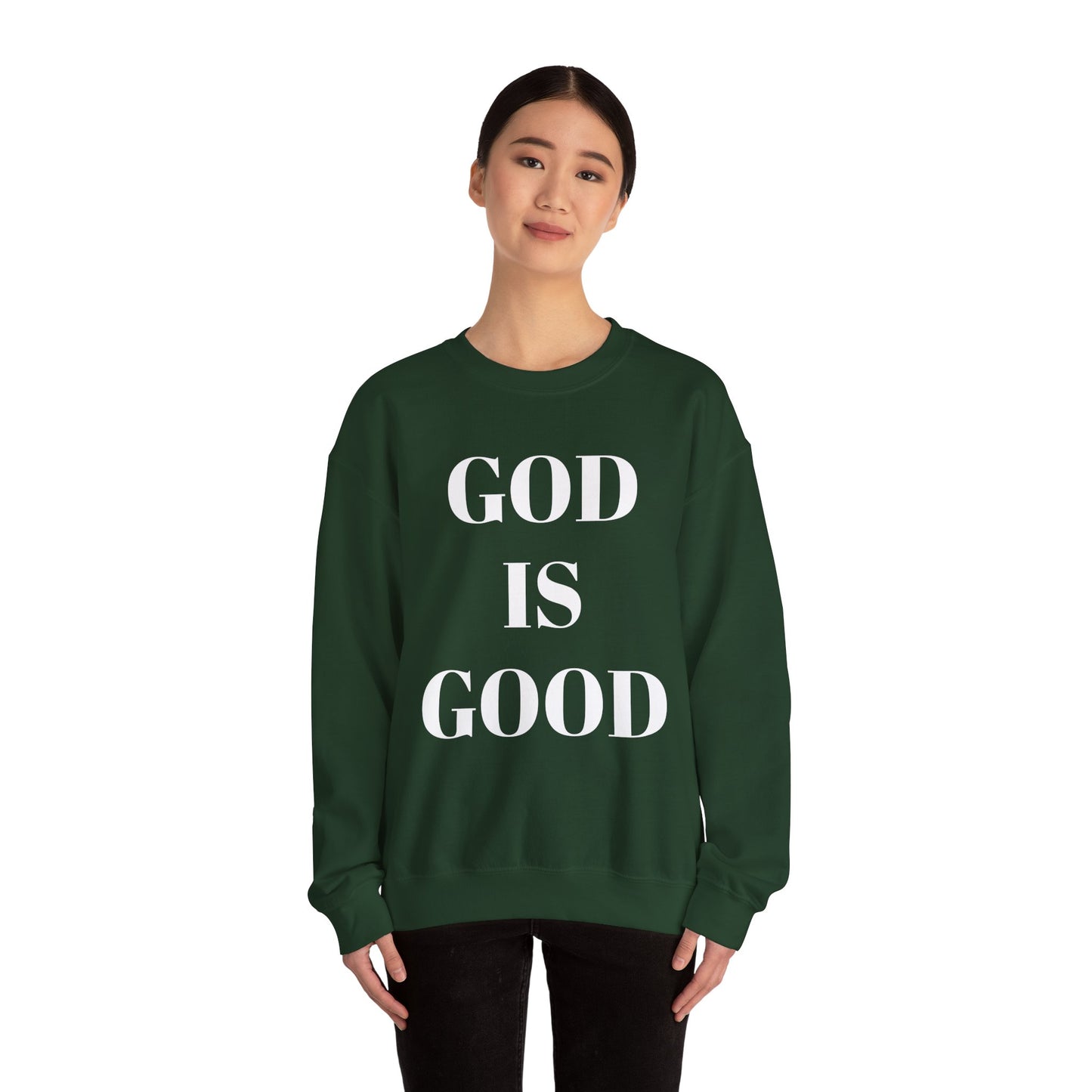 God is Good, All the Time Faith-Inspired Crewneck Sweatshirt