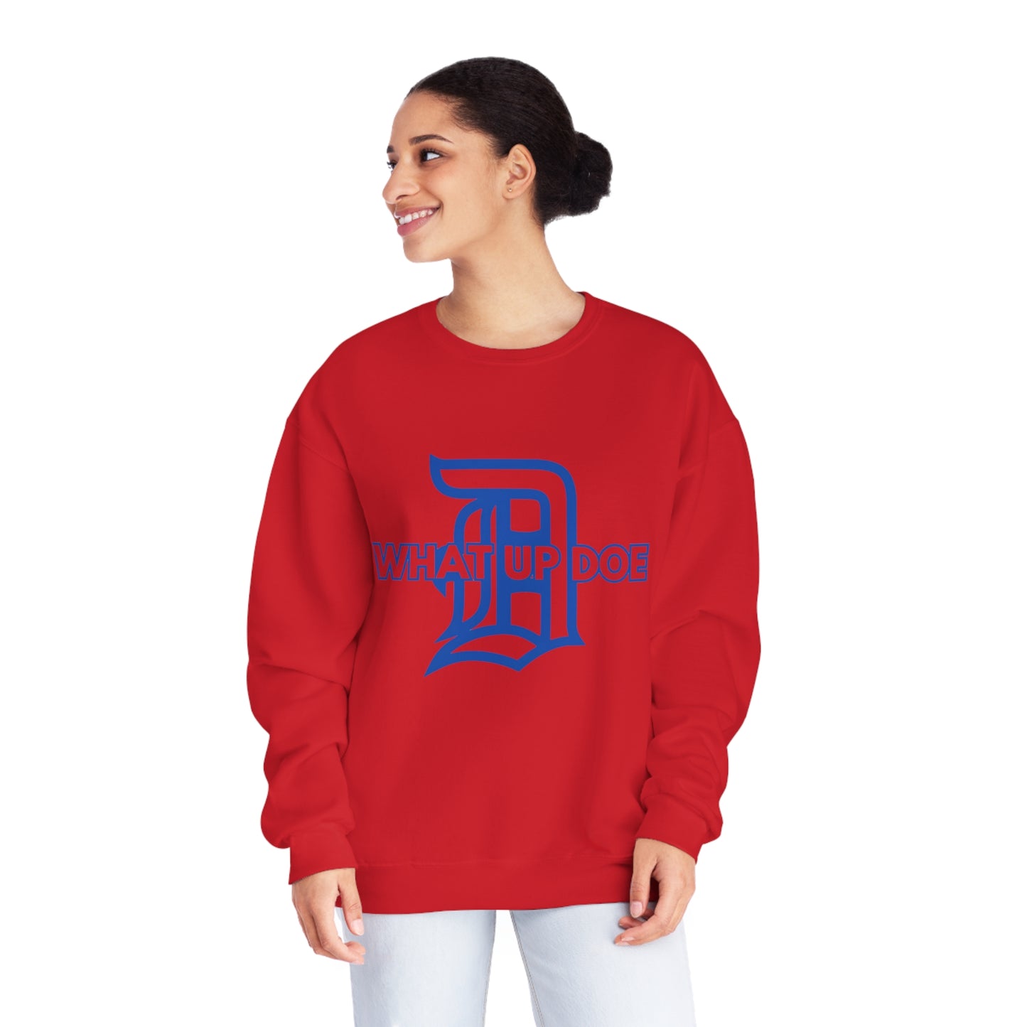 Royal Blue What Up Doe  Unisex NuBlend® Crewneck Sweatshirt