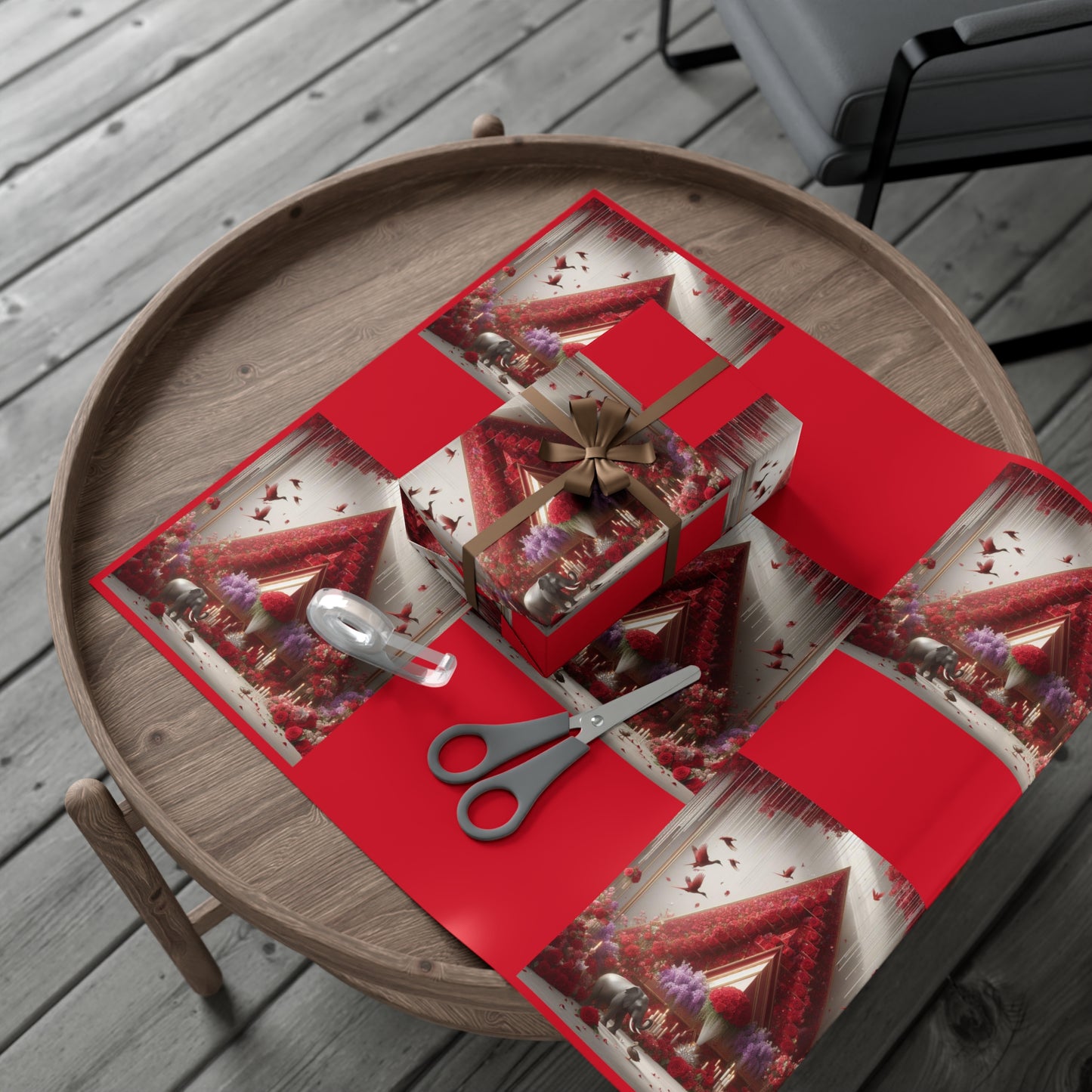 Red Pyramid Gift Wrap Papers