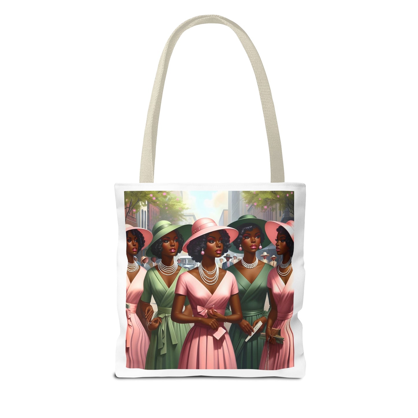 Five Pretty Ladies Tote Bag (AOP)