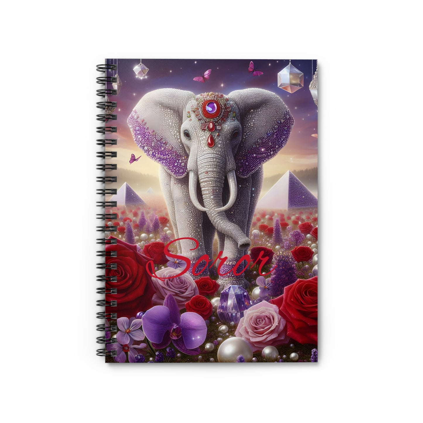 Pearl Elephant Soror Spiral Notebook - Ruled Line