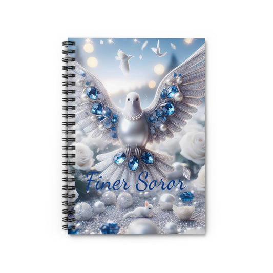 Pearl Dove Spiral Notebook - Ruled Line