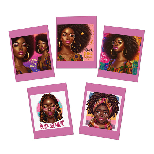 BGM Pink Multi-Design Greeting Cards (5-Pack)