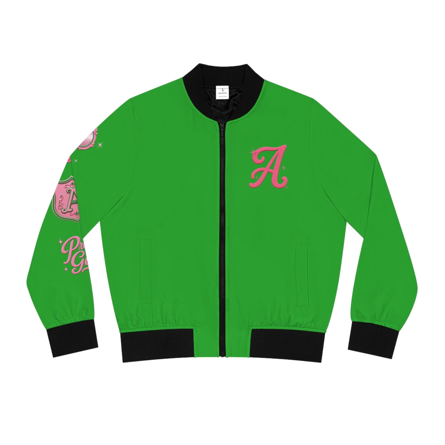 Green 'Black Girls Are the Prettiest' Bomber Jacket