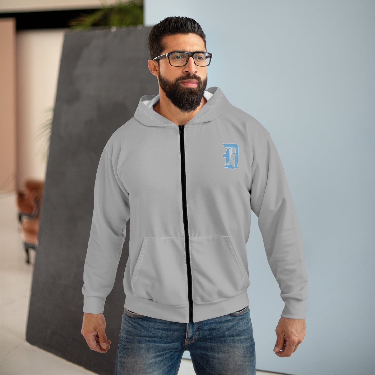 What Up Doe Lions Unisex Zip Hoodie (AOP)