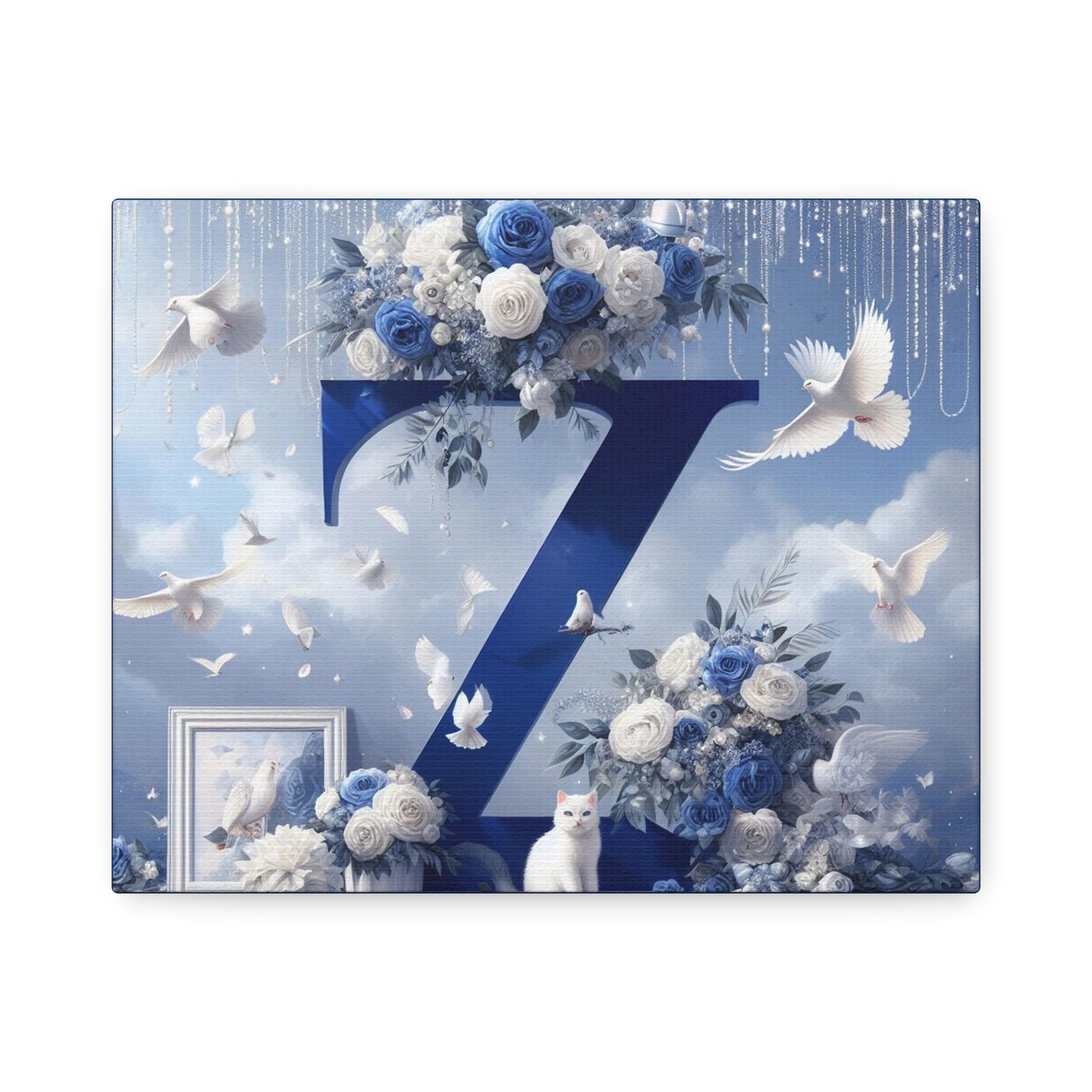 Blue Z Polyester Canvas