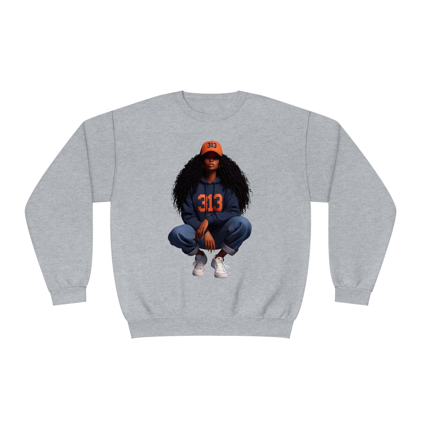 313 Orange Cap Unisex NuBlend® Crewneck Sweatshirt