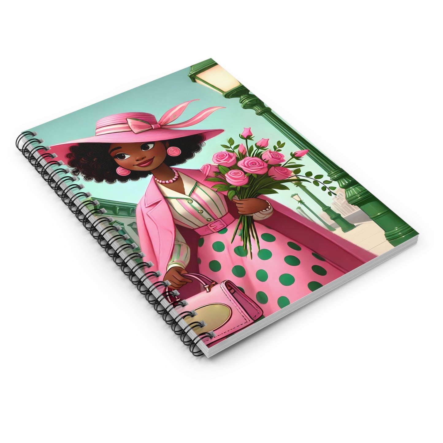 Pretty Lady Spiral Notebook - Ruled Line
