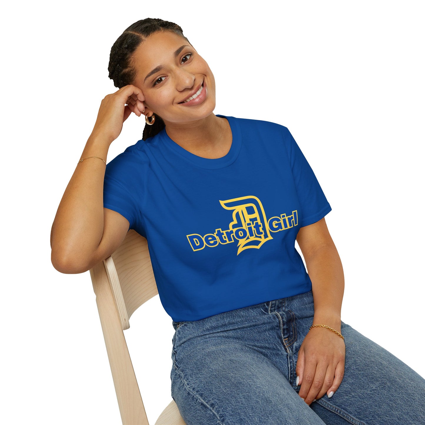 Detroit Girl Unisex Softstyle T-Shirt | Casual Fashion for Detroit Lovers, Gift for Birthdays, Holidays, and Celebrations