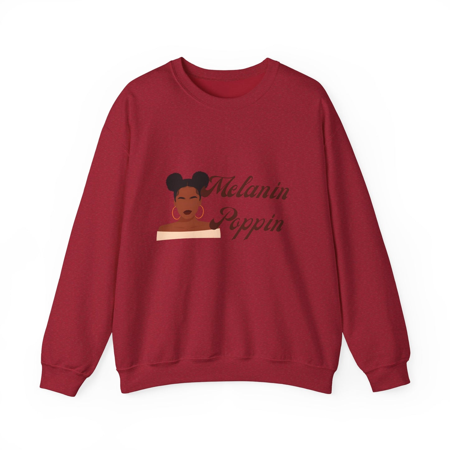 Melanin Poppin Lady Unisex Heavy Blend™ Crewneck Sweatshirt