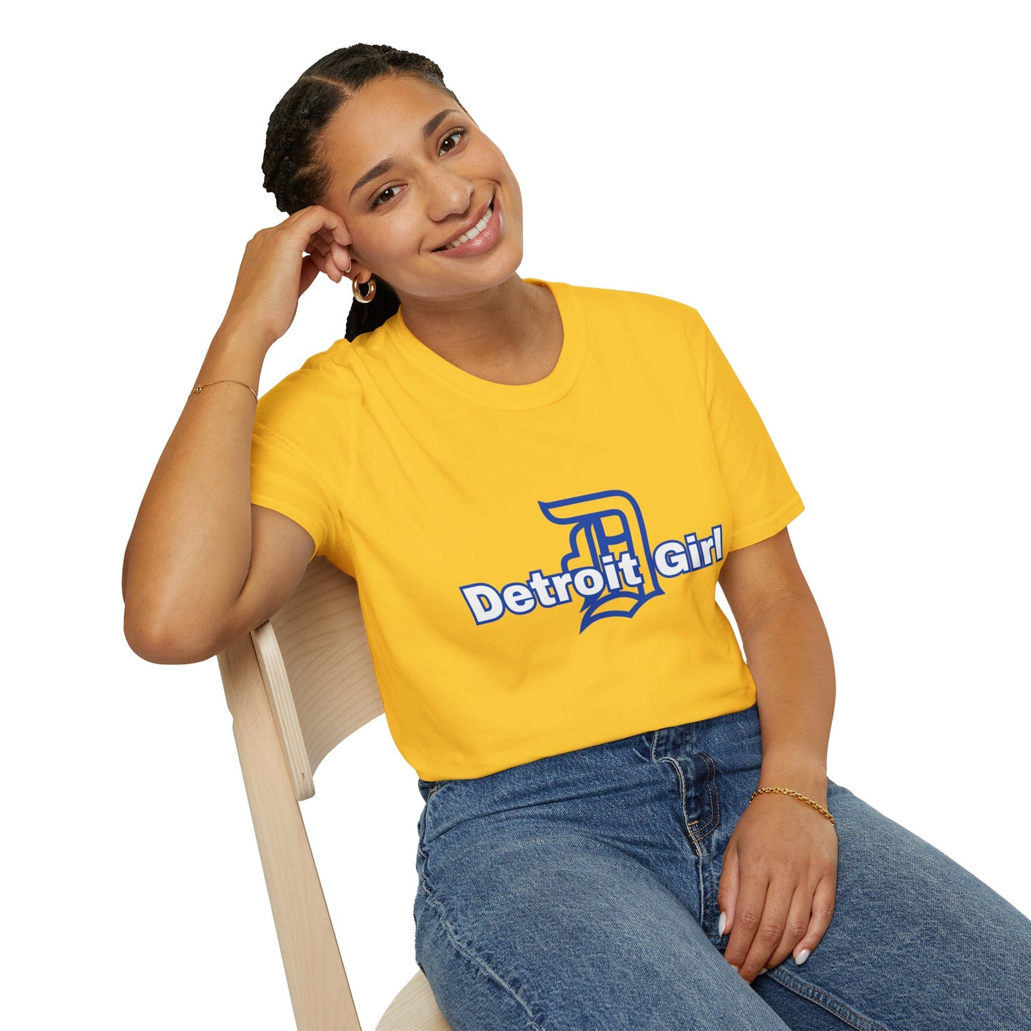 Detroit Girl Unisex Softstyle T-Shirt | Casual Fashion for Detroit Lovers, Gift for Birthdays, Holidays, and Celebrations
