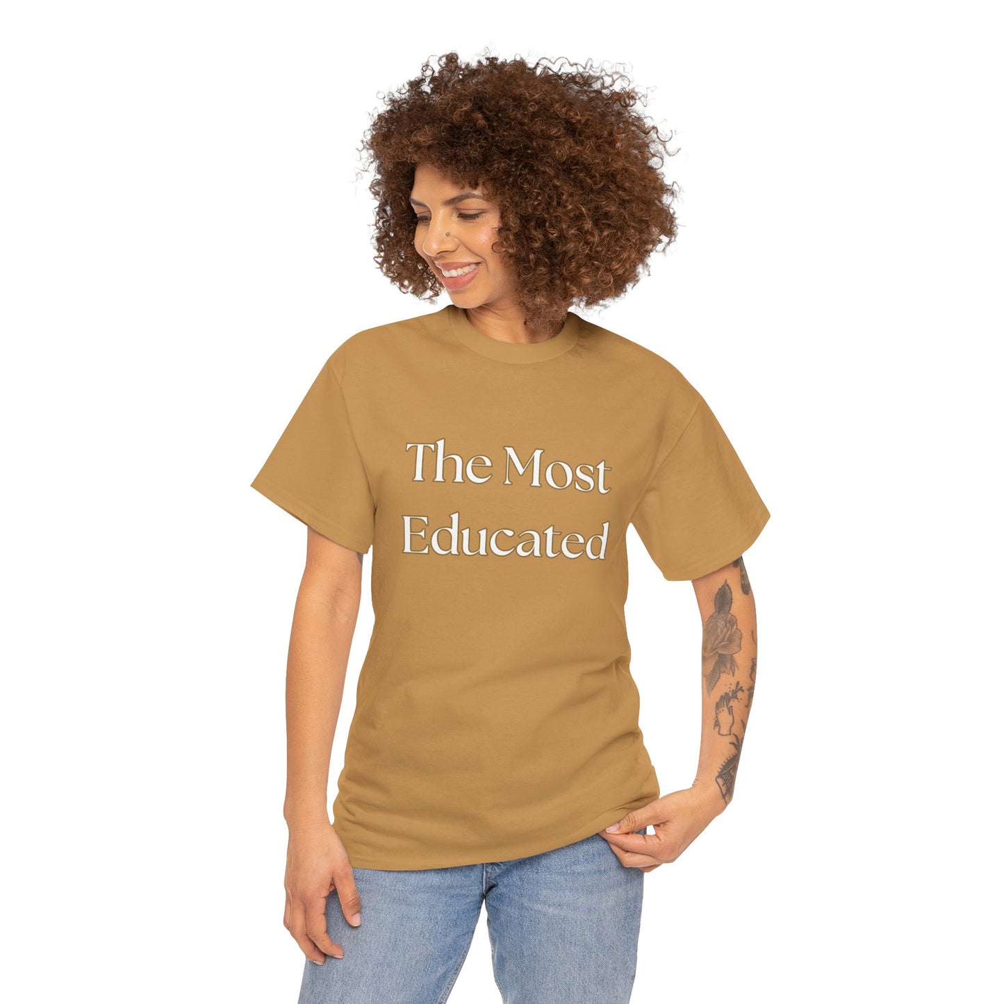 The Most Educated Unisex Heavy Cotton Tee