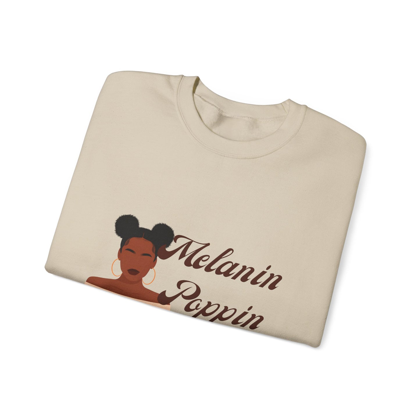 Melanin Poppin Lady Unisex Heavy Blend™ Crewneck Sweatshirt