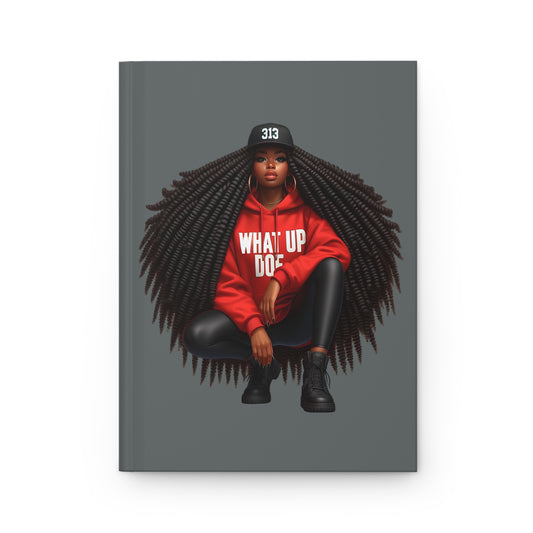 Gray and Red Detroit Hardcover Journal Matte