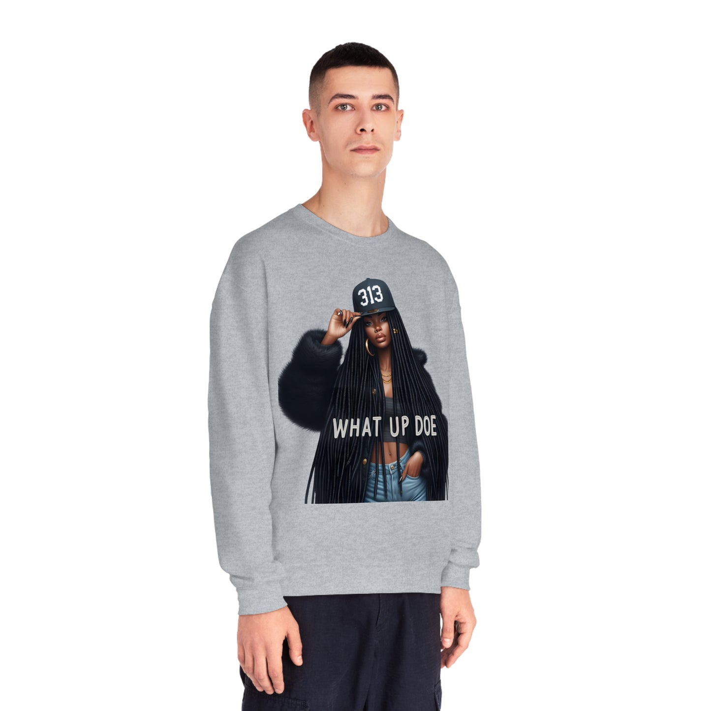 313 What Up Doe Unisex NuBlend® Crewneck Sweatshirt