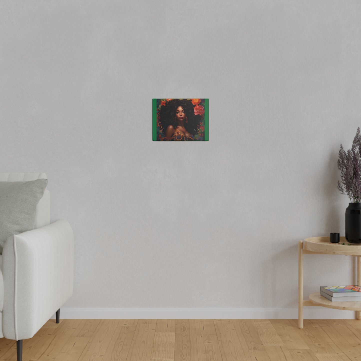 Beautiful Green Matte Canvas, Stretched, 0.75"