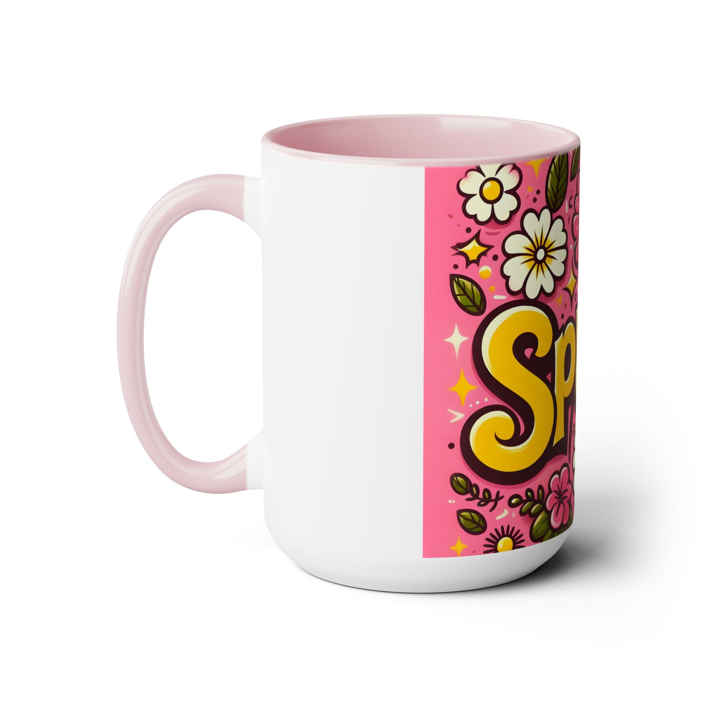 Spunky Two-Tone Coffee Mugs, 15oz