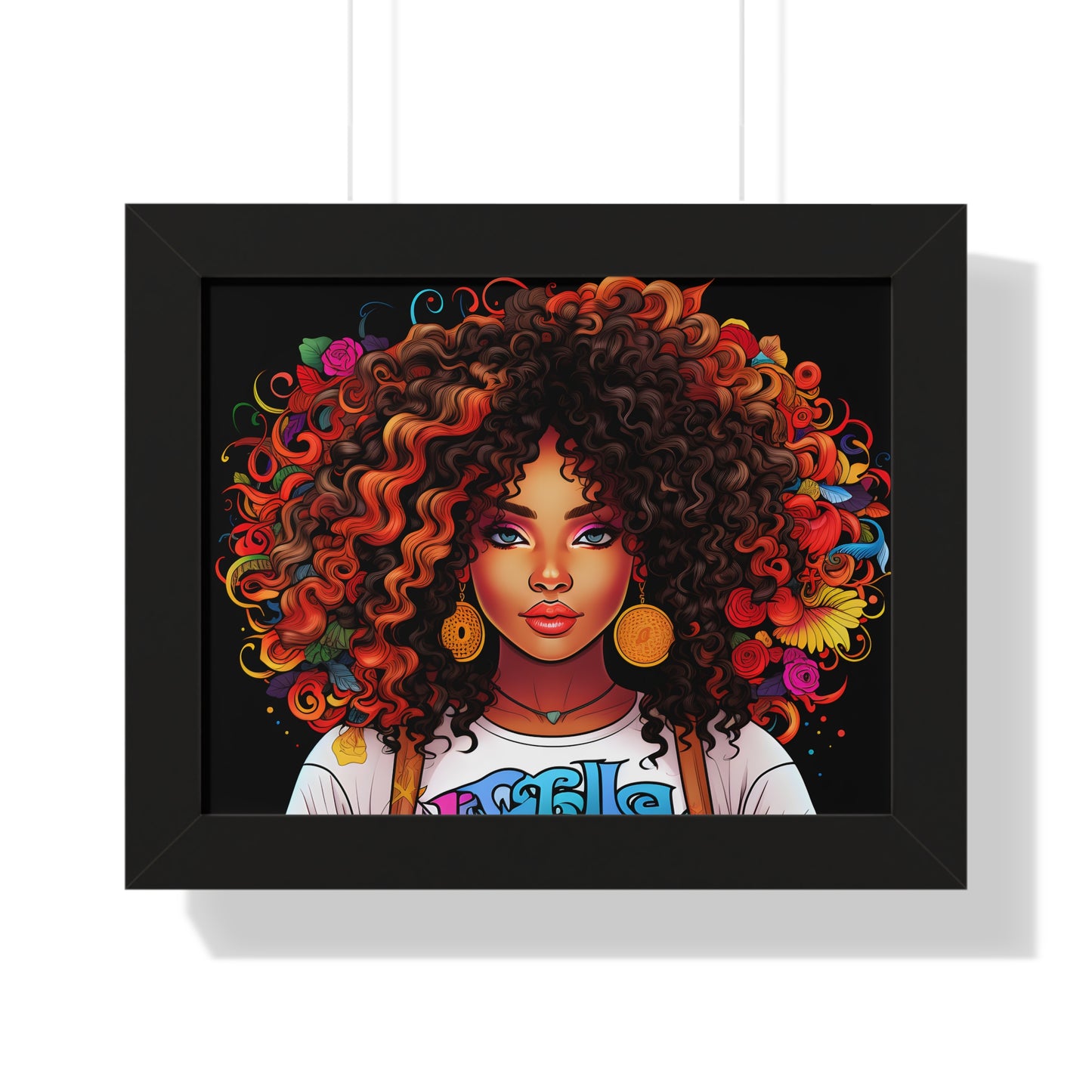 BGM Black Background Framed Horizontal Poster