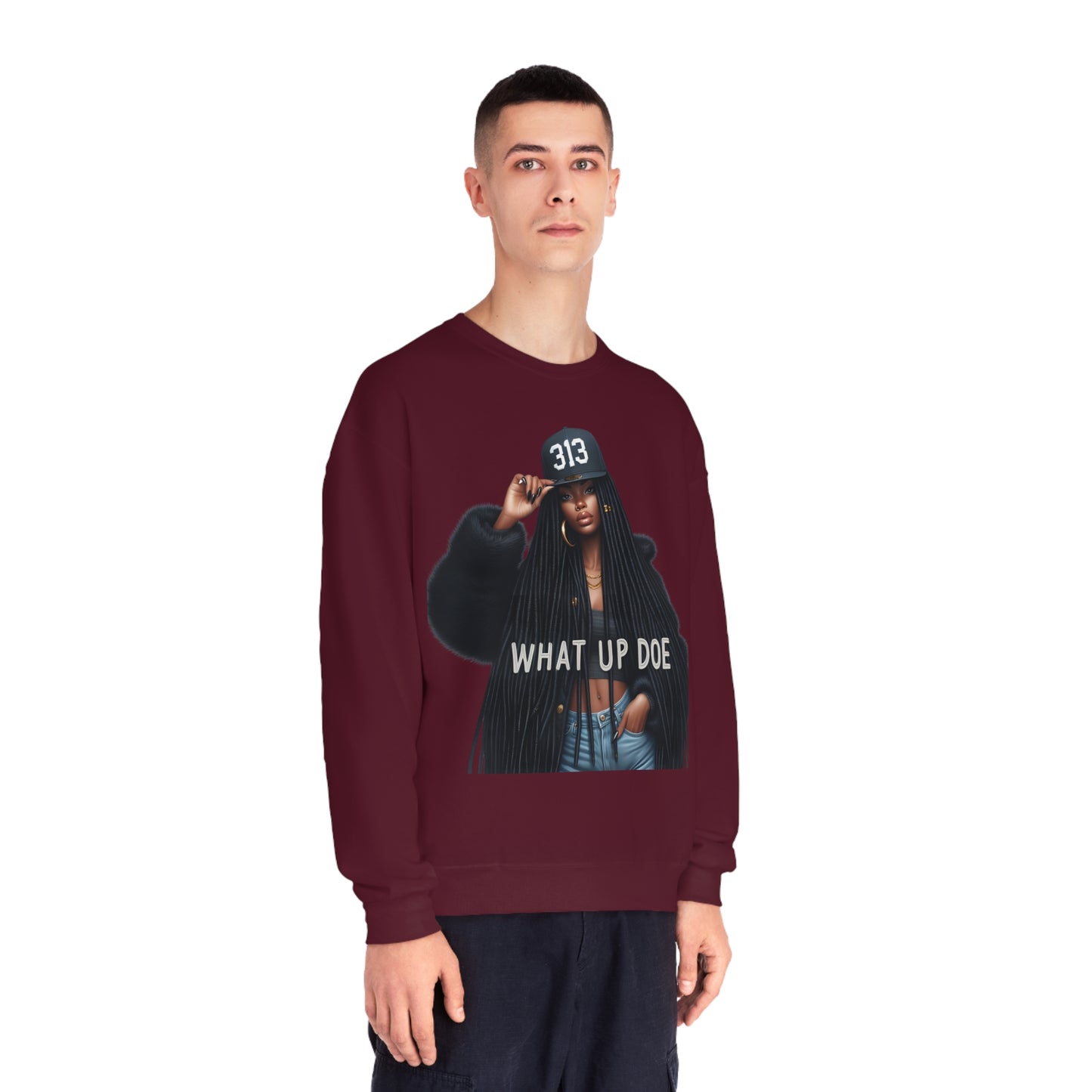 313 What Up Doe Unisex NuBlend® Crewneck Sweatshirt