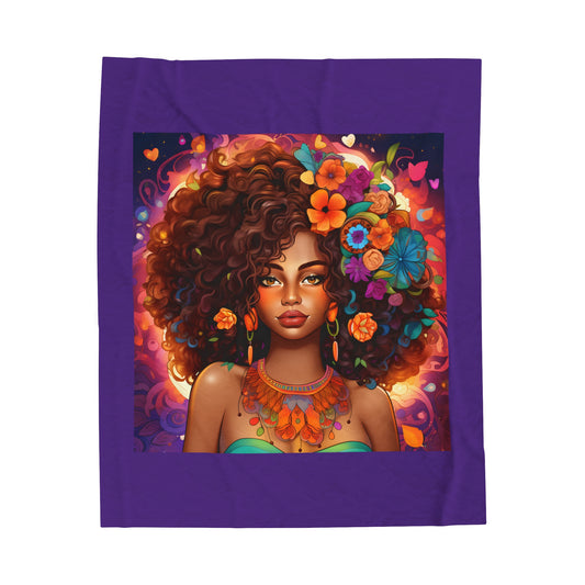 BGM Purple Velveteen Plush Blanket