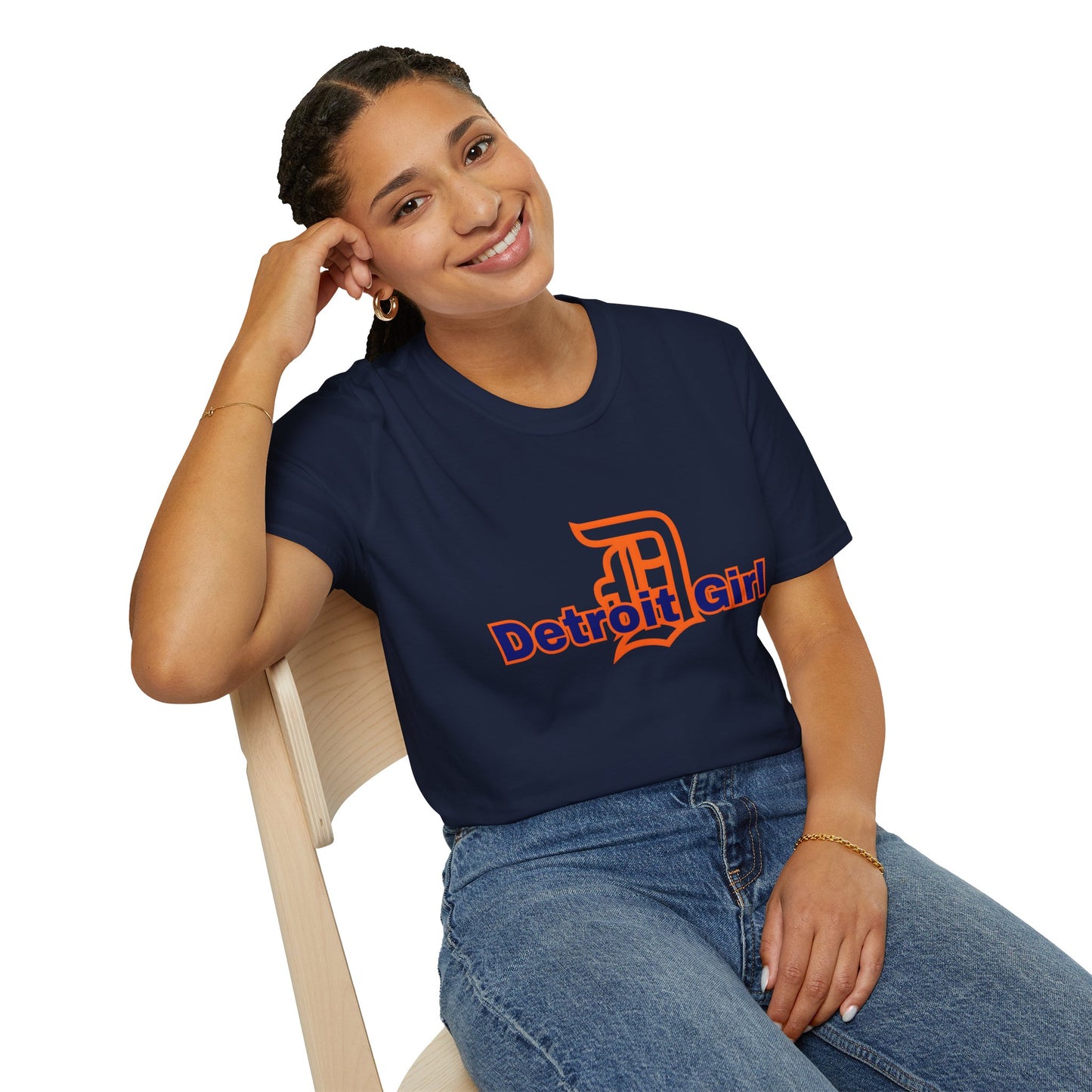 Detroit Girl Unisex Softstyle T-Shirt | Casual Fashion for Detroit Lovers, Gift for Birthdays, Holidays, and Celebrations