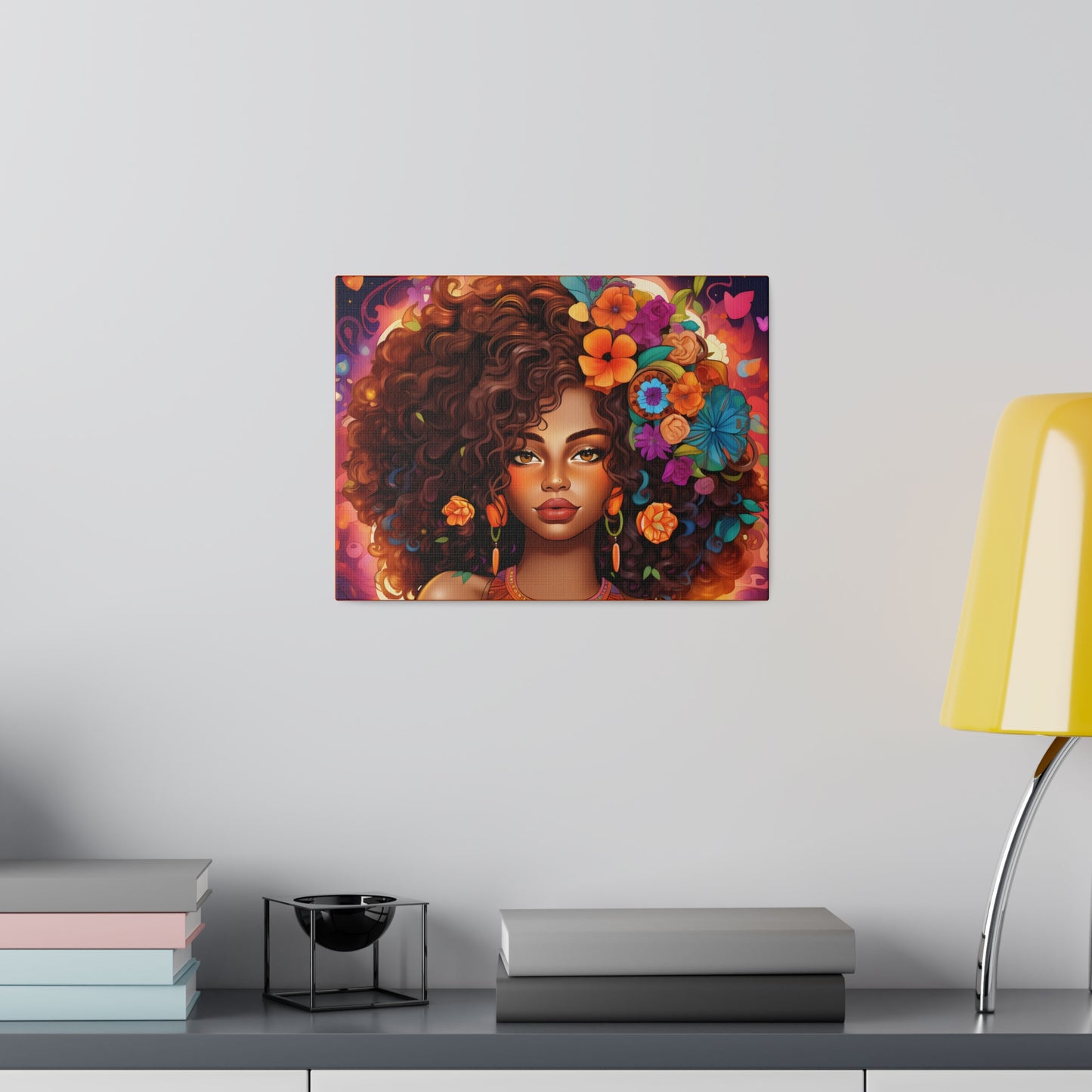 BGM Orange Flower Matte Canvas, Stretched, 0.75"