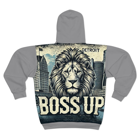 Boss Up Lions Unisex Zip Hoodie (AOP)