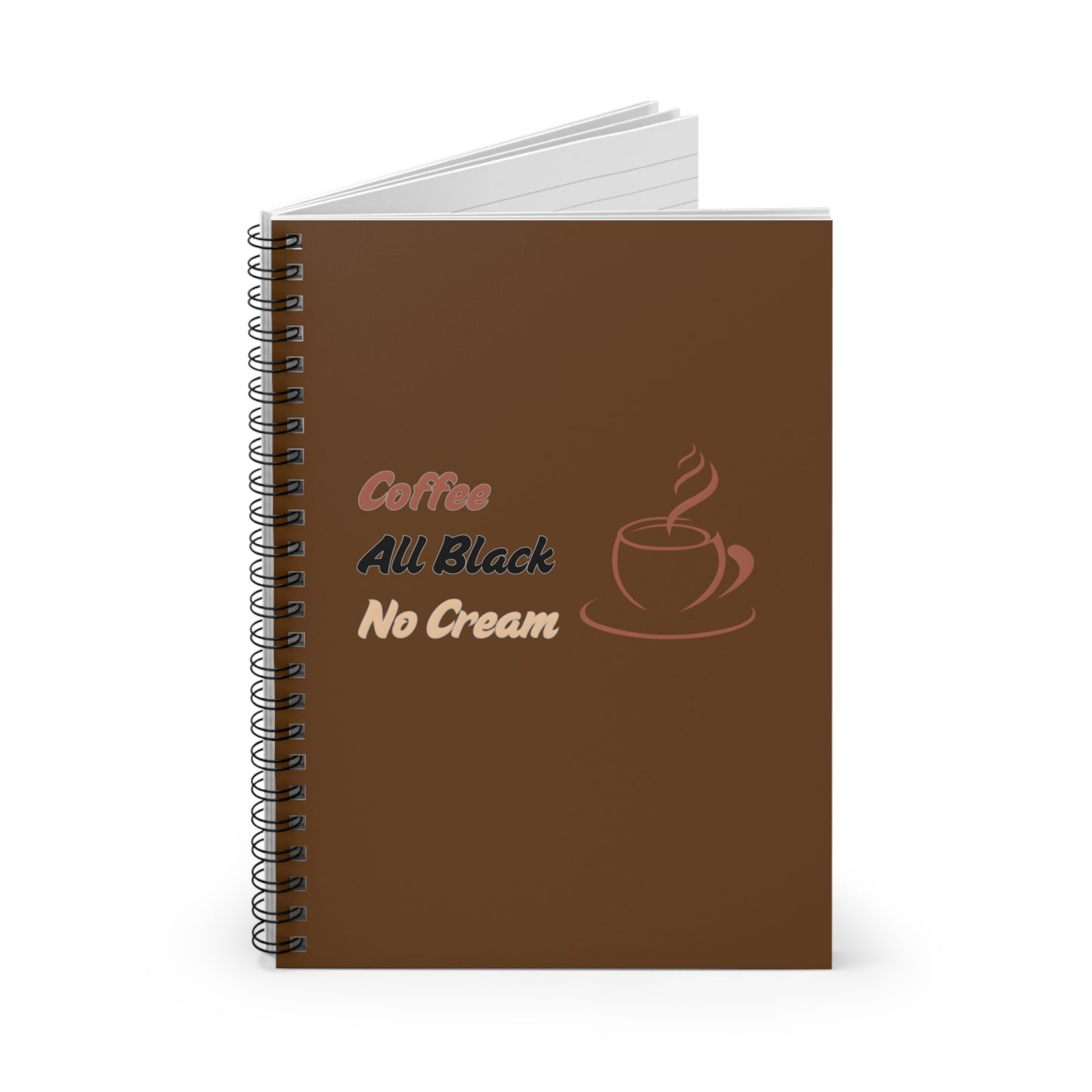 Black Coffee Spiral Notebook - Ruled Line