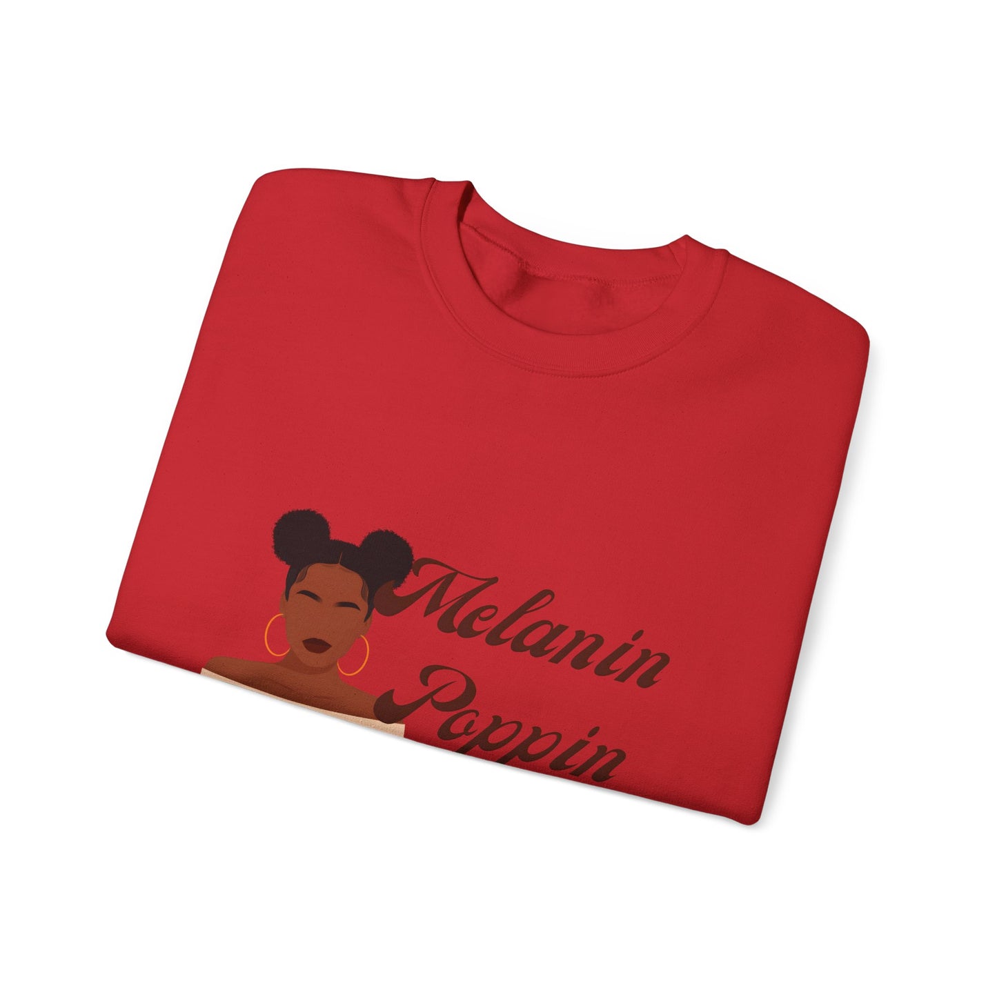 Melanin Poppin Lady Unisex Heavy Blend™ Crewneck Sweatshirt